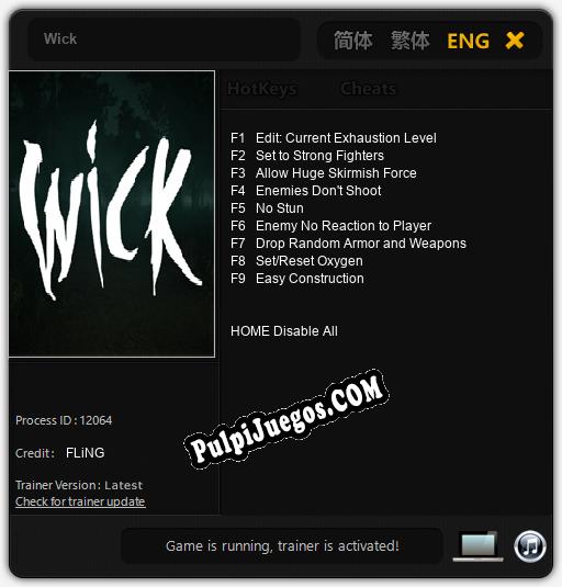 Wick: Trainer +9 [v1.3]