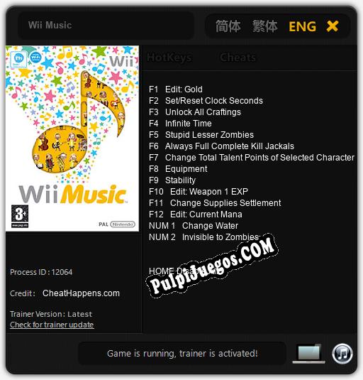 Wii Music: Cheats, Trainer +14 [CheatHappens.com]