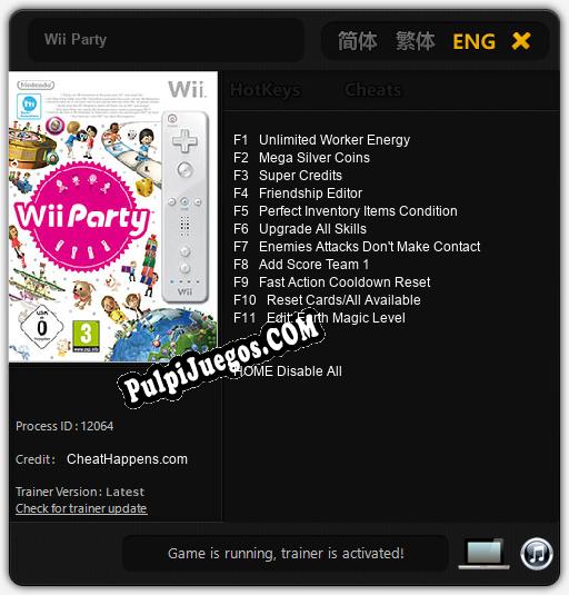 Wii Party: Trainer +11 [v1.3]