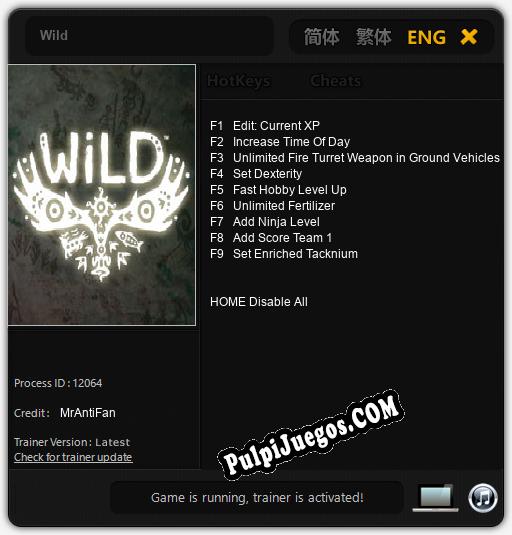 Wild: Treinador (V1.0.57)