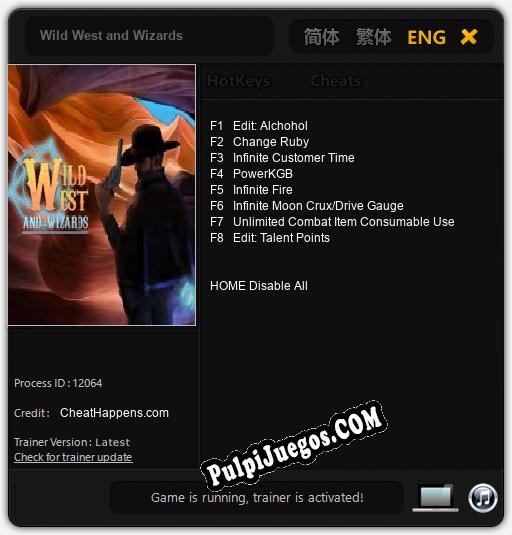 Entrenador liberado a Wild West and Wizards [v1.0.5]