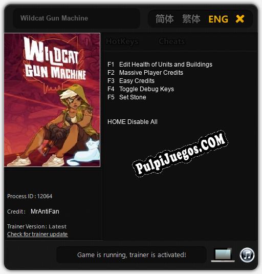 Entrenador liberado a Wildcat Gun Machine [v1.0.5]