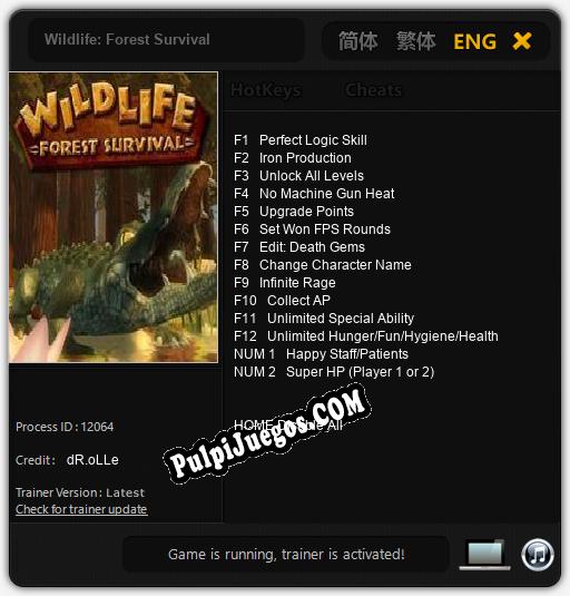 Wildlife: Forest Survival: Cheats, Trainer +14 [dR.oLLe]