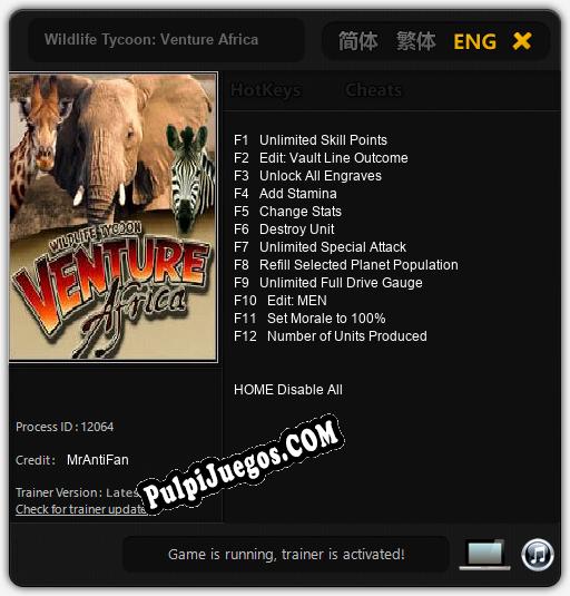 Entrenador liberado a Wildlife Tycoon: Venture Africa [v1.0.2]