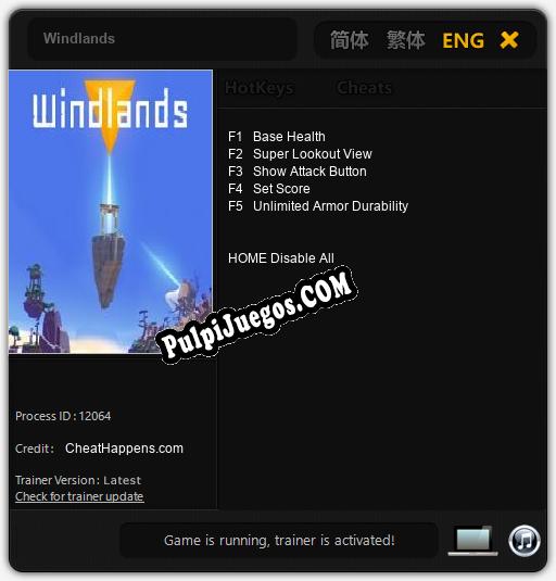 Windlands: Treinador (V1.0.64)