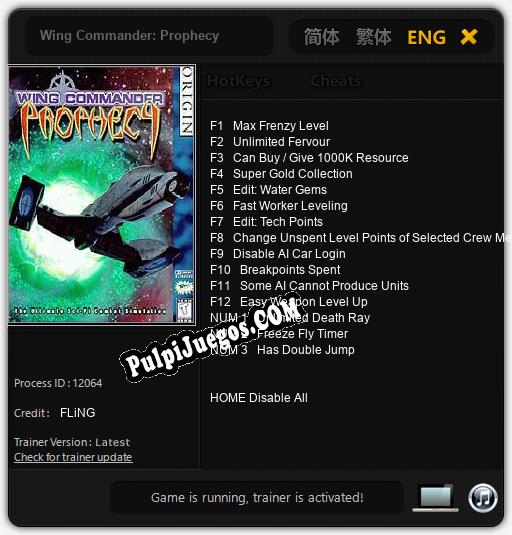 Wing Commander: Prophecy: Cheats, Trainer +15 [FLiNG]