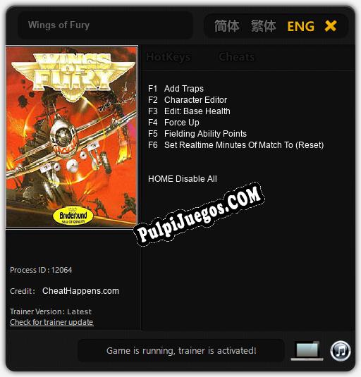 Wings of Fury: Cheats, Trainer +6 [CheatHappens.com]