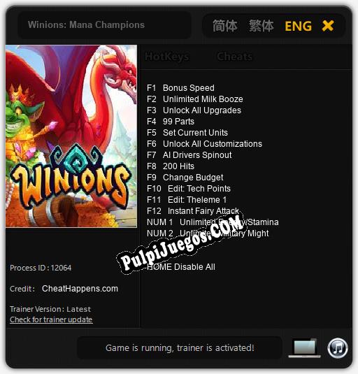 Winions: Mana Champions: Cheats, Trainer +14 [CheatHappens.com]