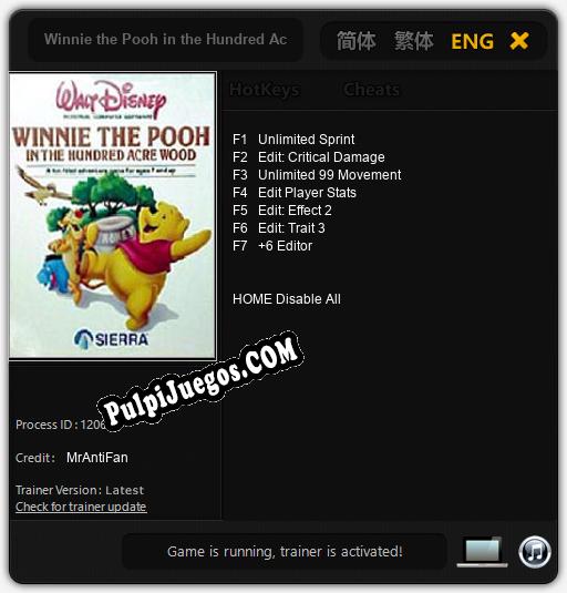 Entrenador liberado a Winnie the Pooh in the Hundred Acre Wood [v1.0.7]