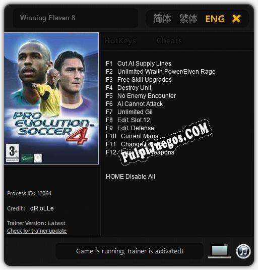 Entrenador liberado a Winning Eleven 8 [v1.0.5]