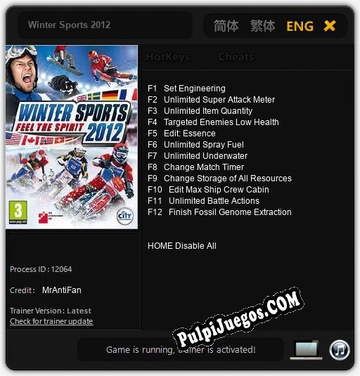 Winter Sports 2012: Trainer +12 [v1.8]