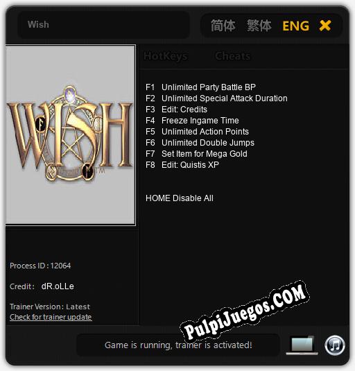 Entrenador liberado a Wish [v1.0.7]