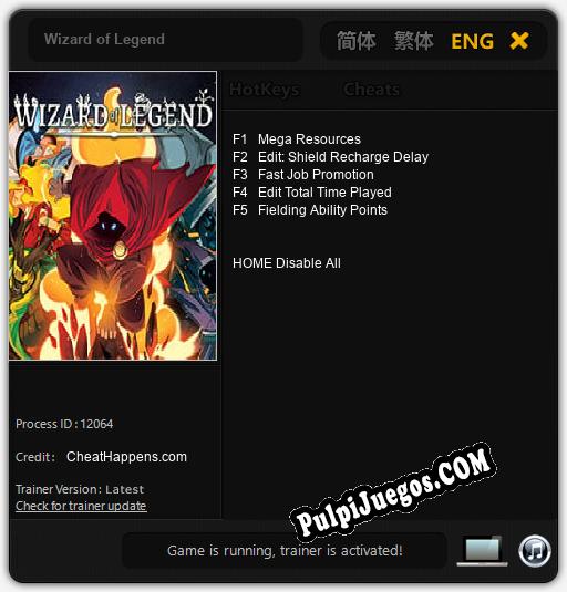 Wizard of Legend: Treinador (V1.0.18)