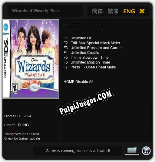 Entrenador liberado a Wizards of Waverly Place [v1.0.9]