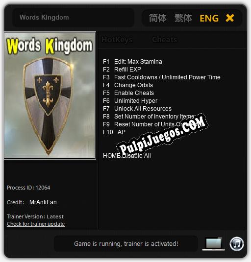 Words Kingdom: Treinador (V1.0.12)