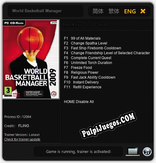 World Basketball Manager: Cheats, Trainer +11 [FLiNG]