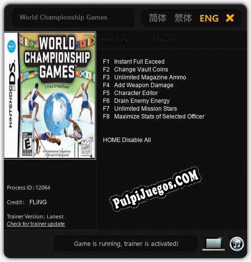 World Championship Games: Trainer +8 [v1.3]