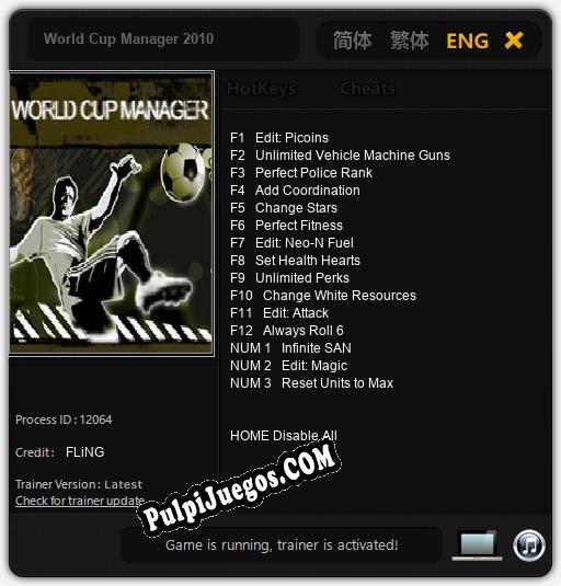 Entrenador liberado a World Cup Manager 2010 [v1.0.9]