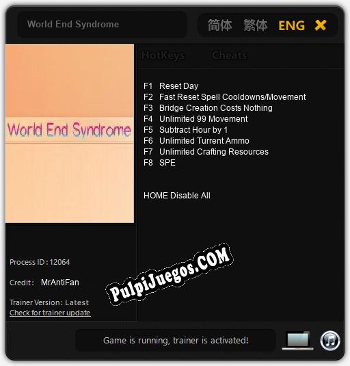 World End Syndrome: Trainer +8 [v1.4]