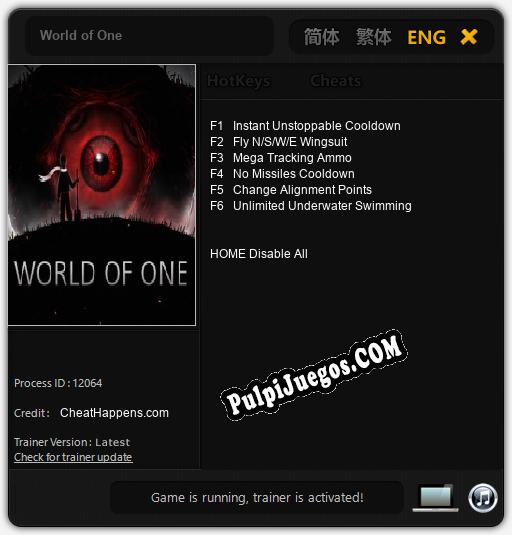 Entrenador liberado a World of One [v1.0.9]