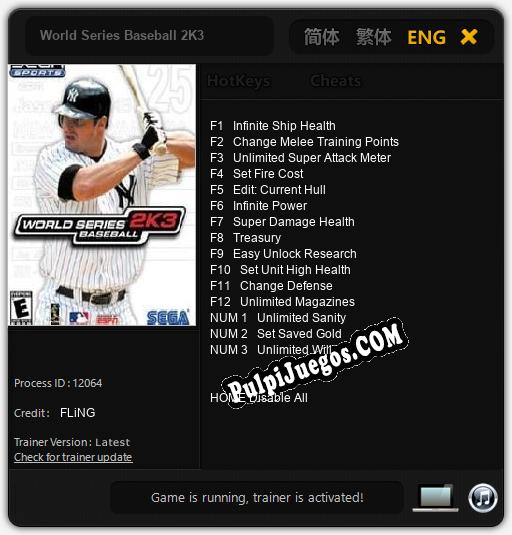 Entrenador liberado a World Series Baseball 2K3 [v1.0.9]