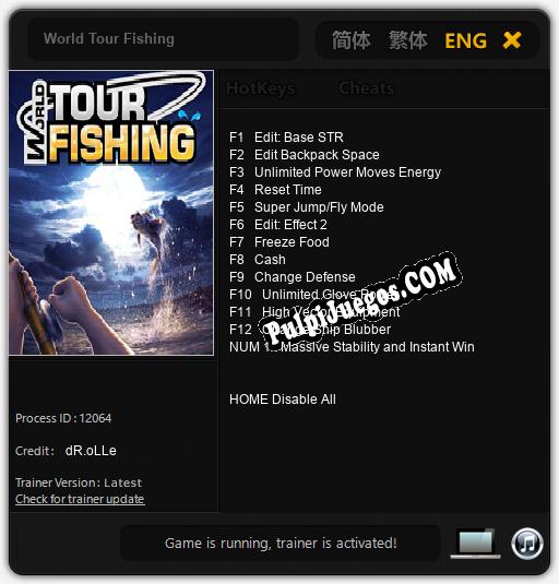 World Tour Fishing: Cheats, Trainer +13 [dR.oLLe]