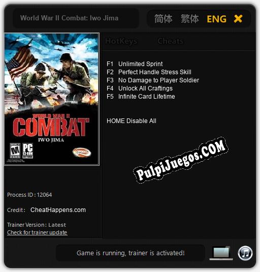 Entrenador liberado a World War II Combat: Iwo Jima [v1.0.9]