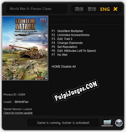 World War II: Panzer Claws: Trainer +7 [v1.6]