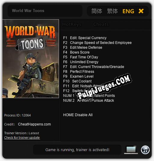 World War Toons: Trainer +14 [v1.2]