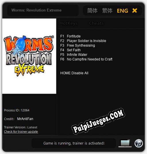 Entrenador liberado a Worms: Revolution Extreme [v1.0.5]