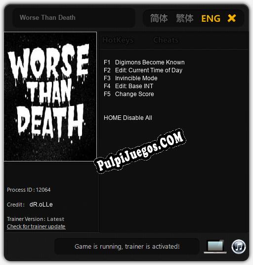 Worse Than Death: Cheats, Trainer +5 [dR.oLLe]