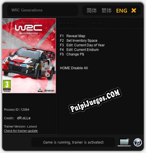 WRC Generations: Trainer +5 [v1.6]