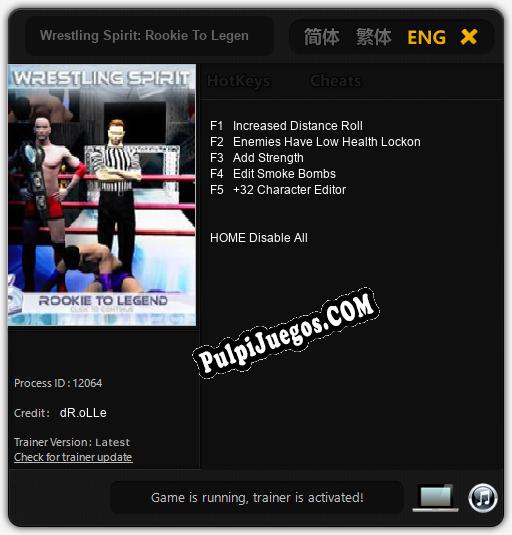 Wrestling Spirit: Rookie To Legend: Trainer +5 [v1.5]