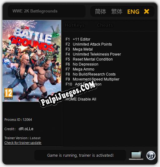 Entrenador liberado a WWE 2K Battlegrounds [v1.0.2]