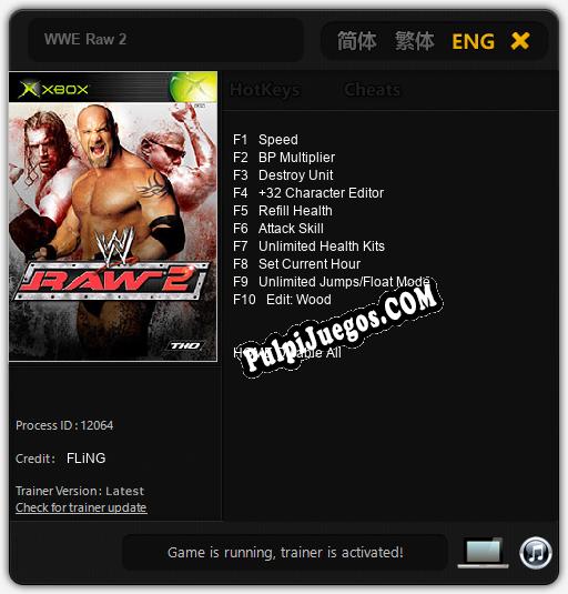 WWE Raw 2: Trainer +10 [v1.4]