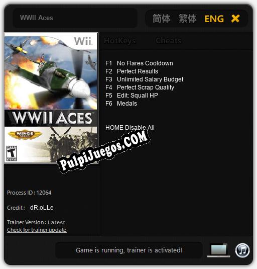 Entrenador liberado a WWII Aces [v1.0.8]