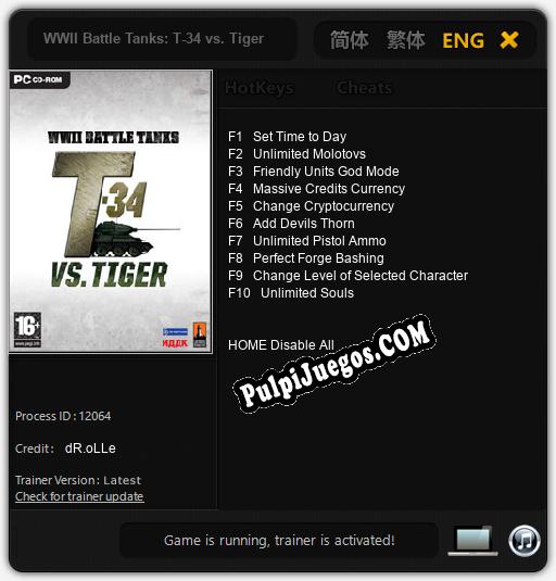 WWII Battle Tanks: T-34 vs. Tiger: Cheats, Trainer +10 [dR.oLLe]