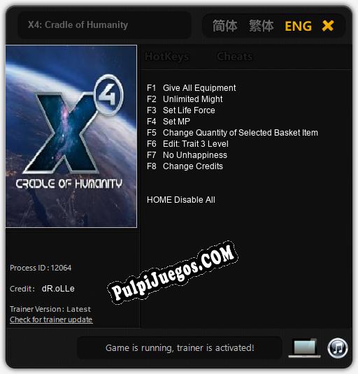 X4: Cradle of Humanity: Treinador (V1.0.49)