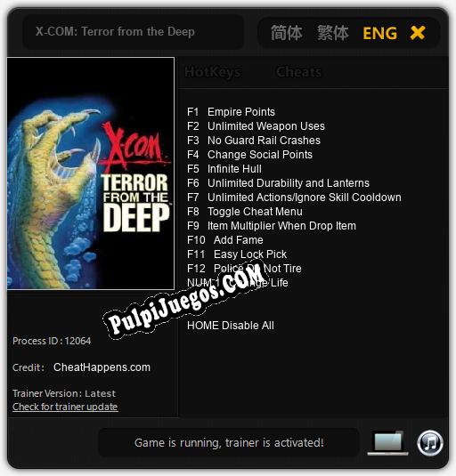 X-COM: Terror from the Deep: Cheats, Trainer +13 [CheatHappens.com]