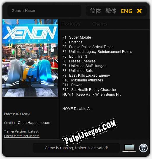 Entrenador liberado a Xenon Racer [v1.0.3]