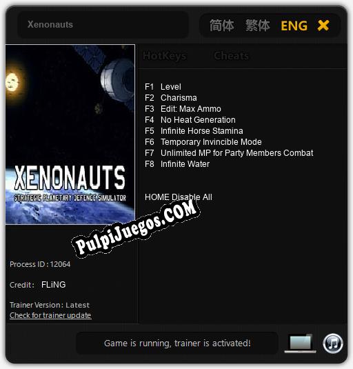 Xenonauts: Trainer +8 [v1.8]