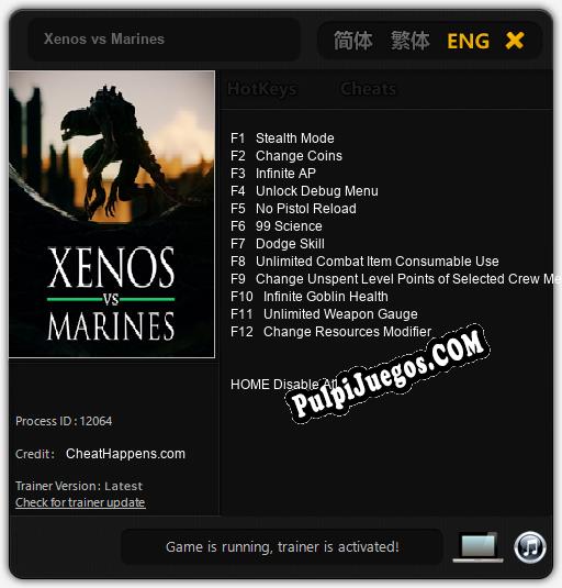 Entrenador liberado a Xenos vs Marines [v1.0.8]