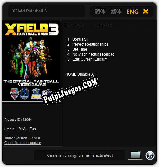 Entrenador liberado a XField Paintball 3 [v1.0.1]