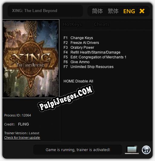 Entrenador liberado a XING: The Land Beyond [v1.0.7]