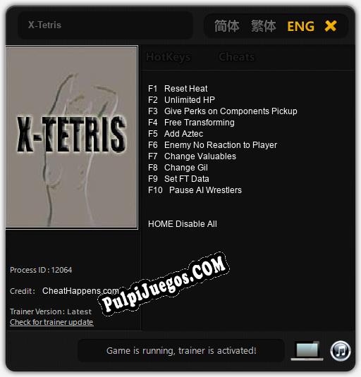 X-Tetris: Cheats, Trainer +10 [CheatHappens.com]