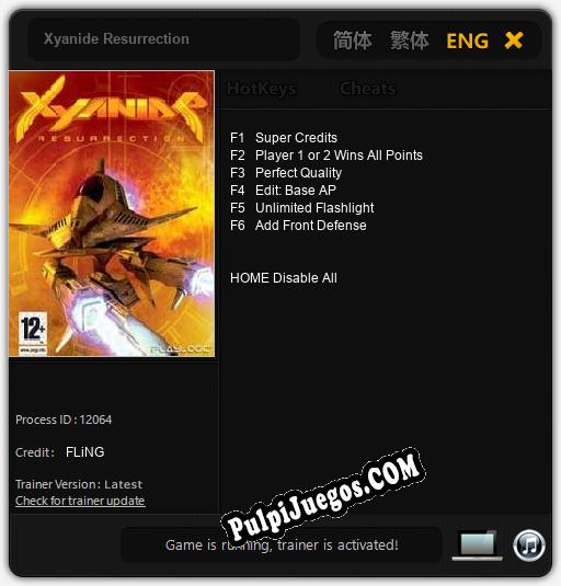 Xyanide Resurrection: Trainer +6 [v1.5]