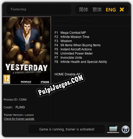 Entrenador liberado a Yesterday [v1.0.2]