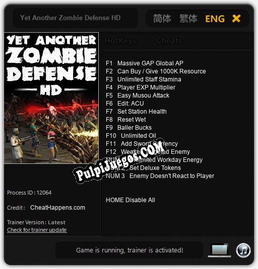 Yet Another Zombie Defense HD: Trainer +15 [v1.2]