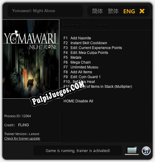 Entrenador liberado a Yomawari: Night Alone [v1.0.5]