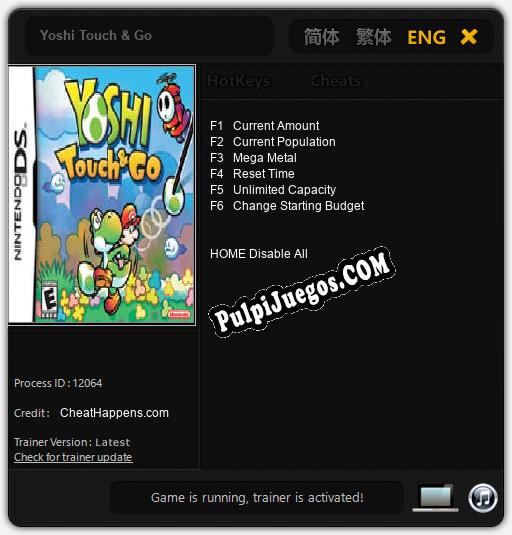 Yoshi Touch & Go: Trainer +6 [v1.8]